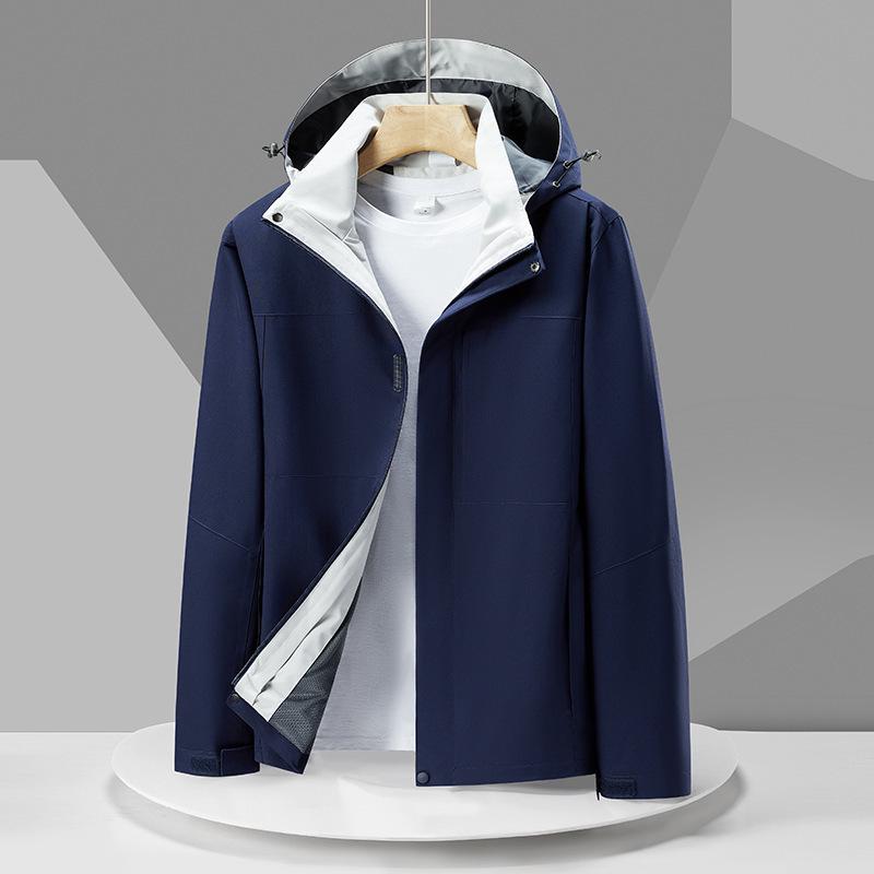 

Жіноча легка водонепроникна куртка зі знімним капюшоном - весняно-осінній костюм для альпінізму M