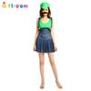 Halloween Costume Female Adult Mary Costume, Mario Dress Female Skirt Stage Anime Game Uniform