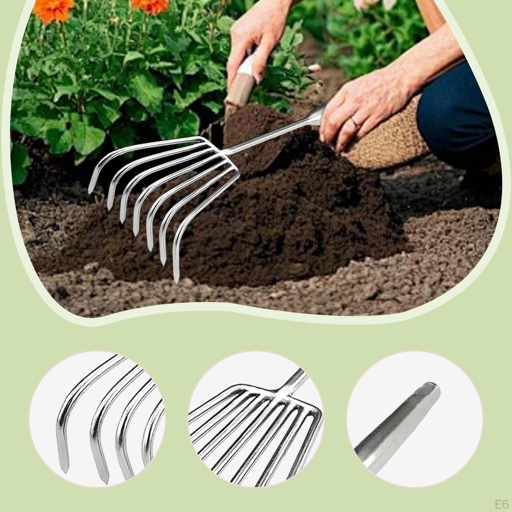 Garden Hand Rake Beach Sand Digging Tool Compact Practical Multifunctional Gardening Soil