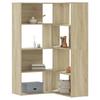 VidaXL Corner Bookshelf with 4 Tiers Sonoma Oak Engineered Wood, Corner Bookcase, Corner Display Cabinet, Cabinet 3307812