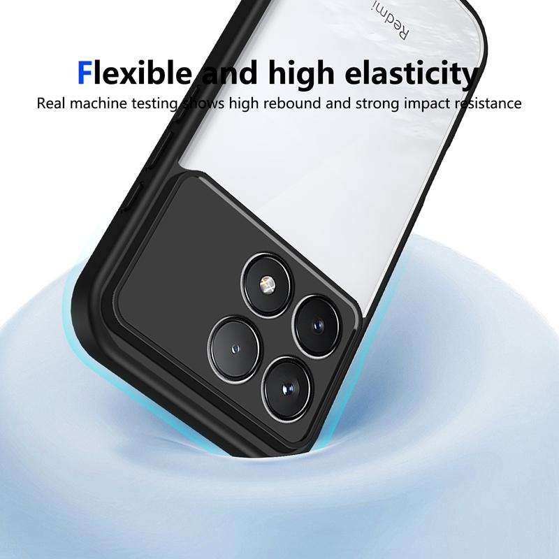 Transparent Silicone Case For Xiaomi Poco F6 Pro F6pro pocoF6 Pro PC Back TPU Bumper Shockproof Clear Phone Cases Cover