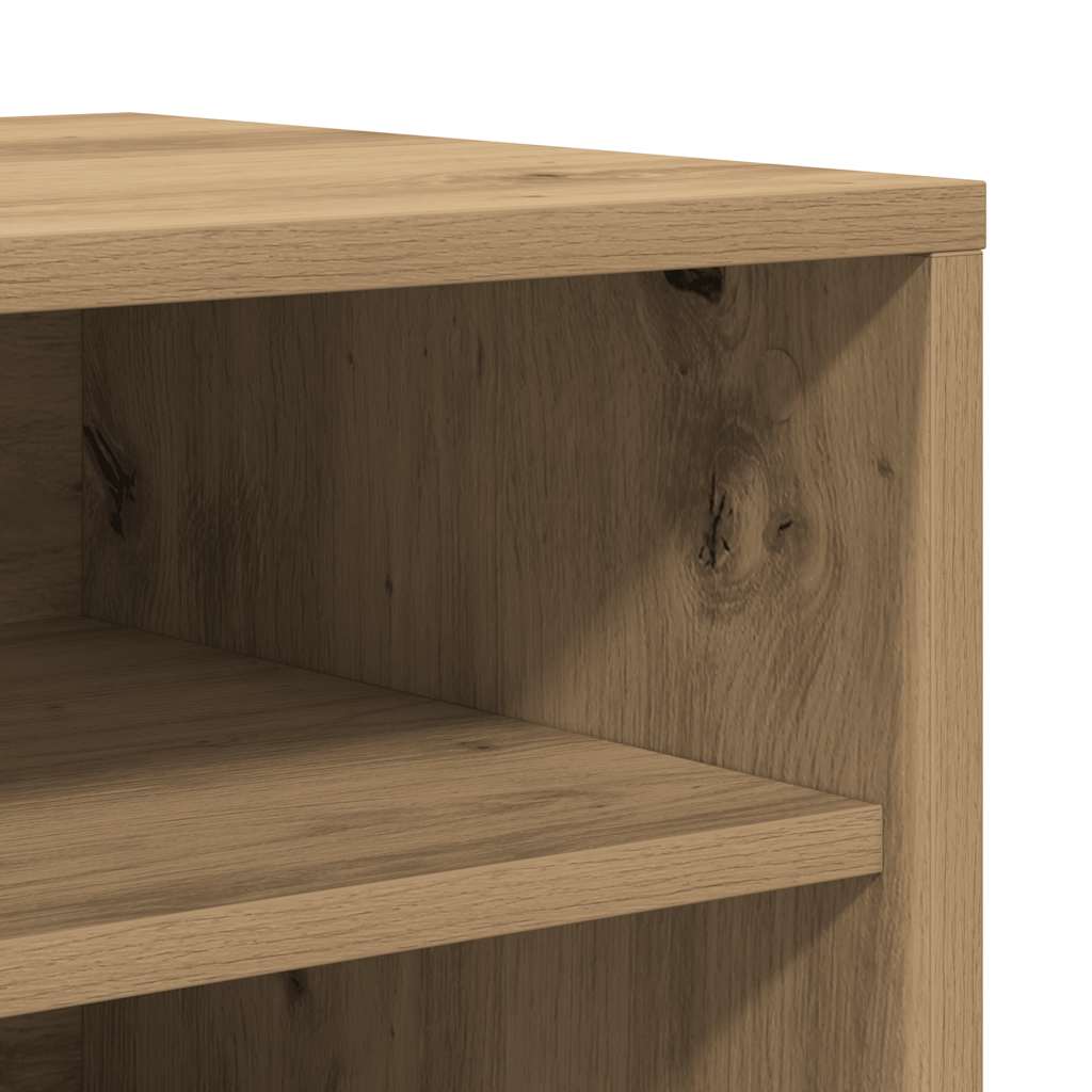 Artisan Oak Shoe Rack 60 X 35 X 70 Cm Engineered Wood