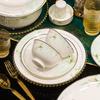 Modranka Light Luxury Jingdezhen Ceramic 62-Piece Dinnerware Gift Set