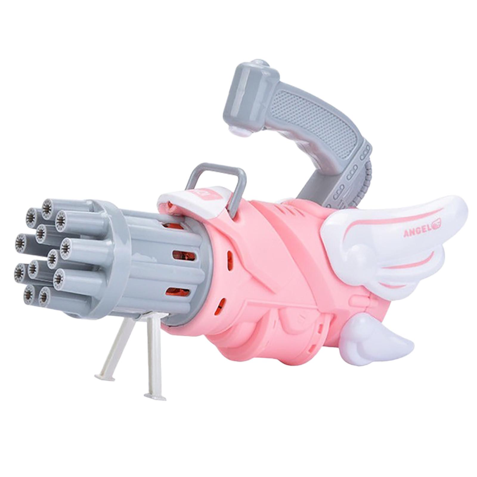 

(H0826)Машина для изготовления пузырей 2021, крутые игрушки, подарок, 12 отверстий, огромное количество автоматических пузырей розовый