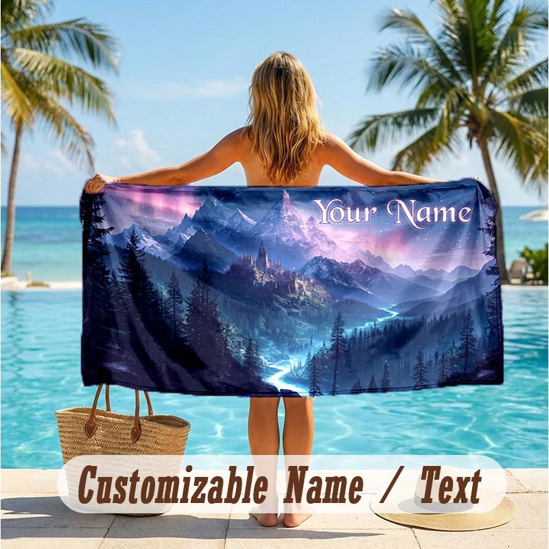 Custom Text Beach Towel, Soft Absorbent Swimming Multi-use TowelWorld of Warcraft