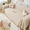 1PC Cotton Linen Sofa Throw Blanket All Seasons Universal Luxury Couch Towel Camping Picnic Mat Lunch Blanket for Kitchen 