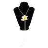 Simulation Flower Necklace Orchid Simulation Flower Earrings Sweet Clavicle Chain  Ladies