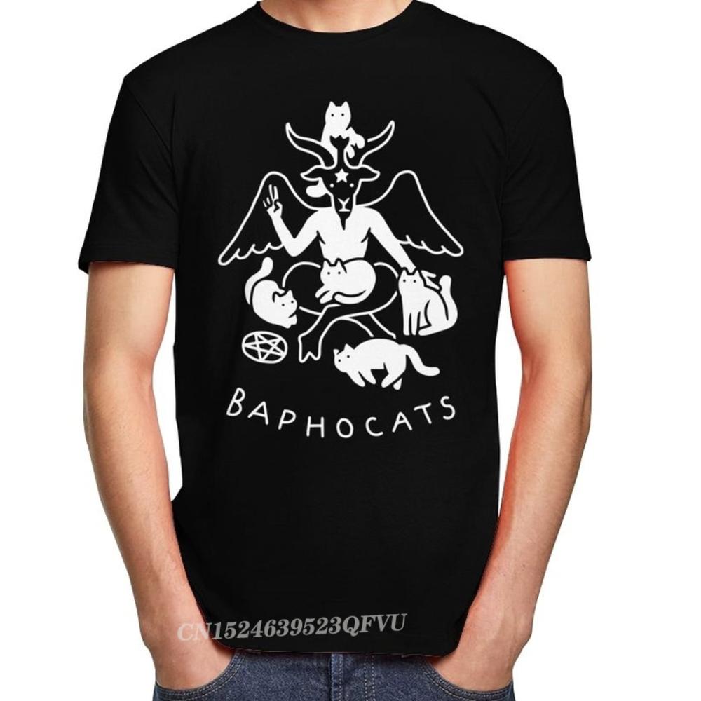 Novelty Baphocats Tshirt Oversized Soft Cotton TShirt Aesthetic Graphic Baphomet Satan Demon Occult Goat Harajuku Shirt Gift