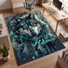 Fierce Wolf (1) Personalized Name Office Carpet Stylish Decor for Living Room Bedroom Kitchen