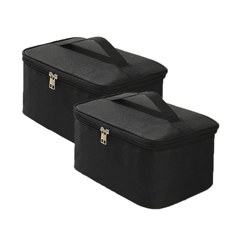 Square Business Travel Toiletry Bag Double-layer Large Capacity Makeup Bag Oxford Cloth Storage Bag Portable Handbag