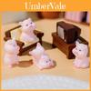 Adorable Miniature Cartoon Pig Figurines Resin Desktop Car Decoration Ornament