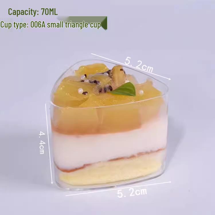 Transparent High-Footed Mini Mousse and Pudding Cups - Disposable Dessert Cups