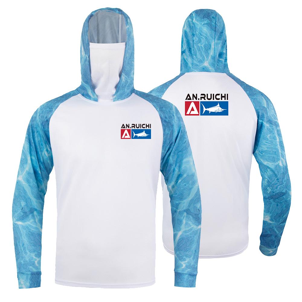 2026 Summer Quick Dry Mask Hooded Fishing Shirt Men Long Sleeve Uv Protection Angling Clothing Camouflage Outdoor Hiking T-Shirt Fishing Jerseys
