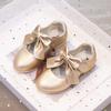 Girls Shoes with Big Bow Knot Princess Sweet Classic Fashion Children Party Shoes White Wedding Soft Anti Slippery