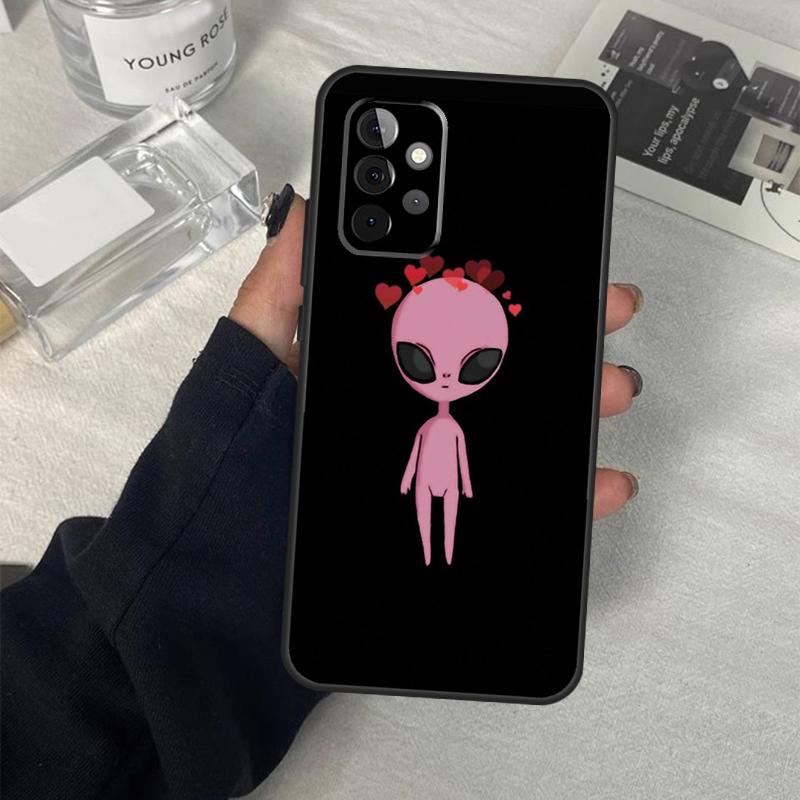Cartoon Space Alien UFO Case For Samsung Galaxy A56 A36 A16 A33 A13 A23 A52 A32 A12 A54 A34 A14 A53 A15 A35 A55 A17