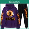 Boy Hoodies Volleyball Pants Sets Anime Suit Sweatshirt Streetwear Men Women Pullover Suit Tracksuit Sportwear Spring Autumn
