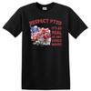 Respect PTSD Awareness Roses American Flag T Shirt Support Military Tee