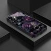 Flower and Skull Pattern Glass Phone Case Suitable for Samsung Galaxy S26 S25 S24 S22 S21 S20FE Ultra Plus5GAnti Drop Back Cover