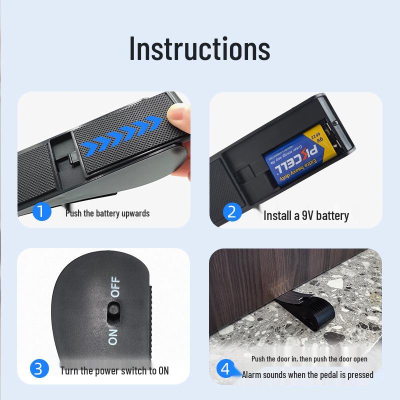 Portable Anti-Theft Door Stopper and Alarm for Business Trips and Travel – Ideal for Single Women's Safety in Apartments