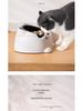 Ceramic Anti-Spill Temperature-Regulating Pet Bowl - Slanted Design for Cats and Dogs
