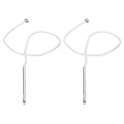 2Pcs Stainless Steels Shower Hose Faucet Water Inlet Hose Washbasin Water Pipe Faucet Hose Hot and Cold Water Inlet Pipe