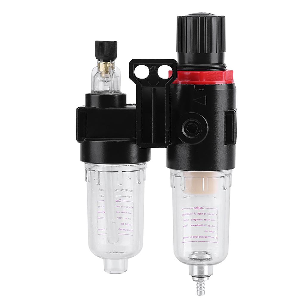 1/4"" Air Filter Regulator Lubricator Water Pressure Compressor Moisture Trap Oil Separator