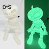 Halloween Pumpkin Figurine Glow-in-the-Dark Pumpkin Man Figurine with Movable Joints Flameless Jack O Lantern Ornaments for House Party Decor Gifts