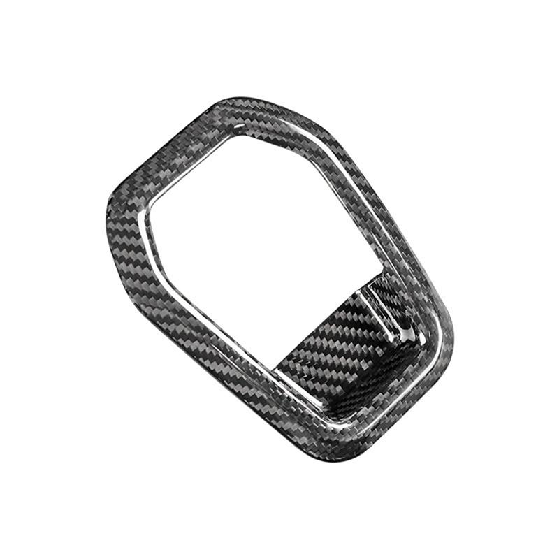 For Ford Mustang 2024 Car Seat Handle Cover Real Carbon Fiber Interior Trim Sticker Modification Accessories Carbon Fiber Pattern