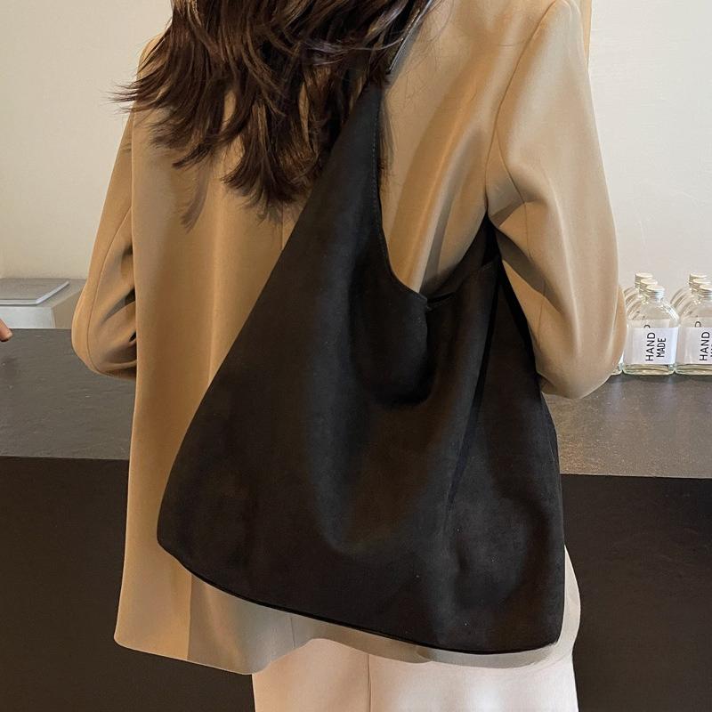 Mother and Child Bag Fashionable Vintage Underarm Suede One-shoulder Women's Bag Large Capacity Tote Bag