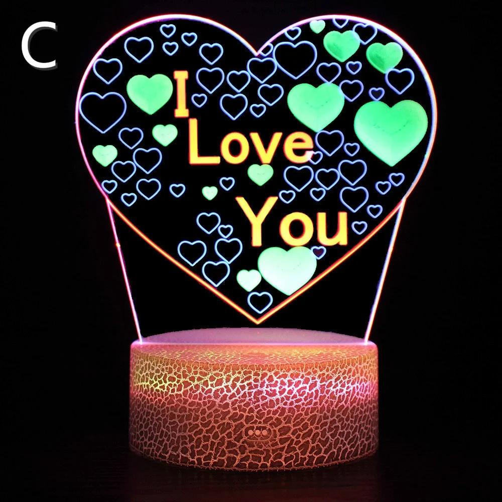 Lumină de Noapte 3D Vizuală Colorată Dinamică la Atingere Lampă Cadou Creativă Lampă de Noptieră Lampă de Masă cu LED Decorațiuni de Petrecere