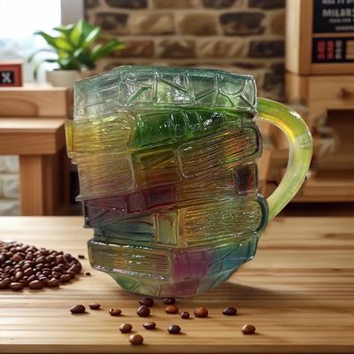 Painted Book Mug Unique 3D Painted Books Coffee Mug Novelty Colored Glass Books Coffee Mug for Literature Lovers Collection Gift