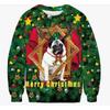 Christmas Pattern Cute Cat Dog Surroundings Autumn Winter Long Sleeved Fashionable Casual Loose Women's Pullover