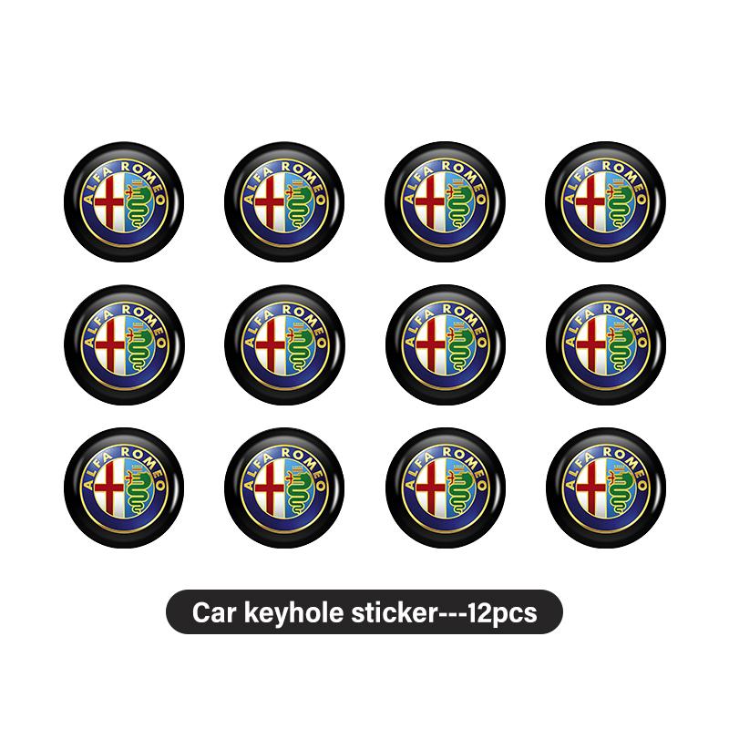 2026 Horké Alfa Romeo Pro Alfa Romeo 15mm Samolepky na dálkový klíč od auta Znak na dveře auta Příslušenství pro auto 159 Giulietta 156 147 Giul