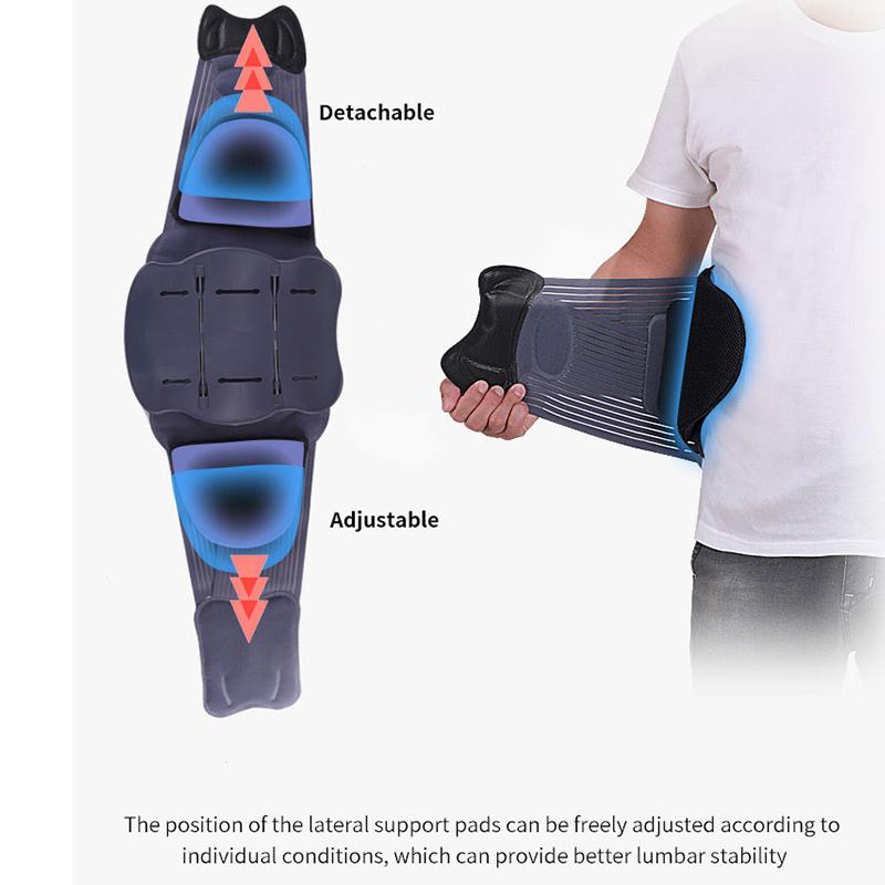 Lumbar Support Belt for Lower Back Pain Relif, Back Brace Waist Trainer Belt, Back Brace with Adjustable Drawcord Compression Pulley System