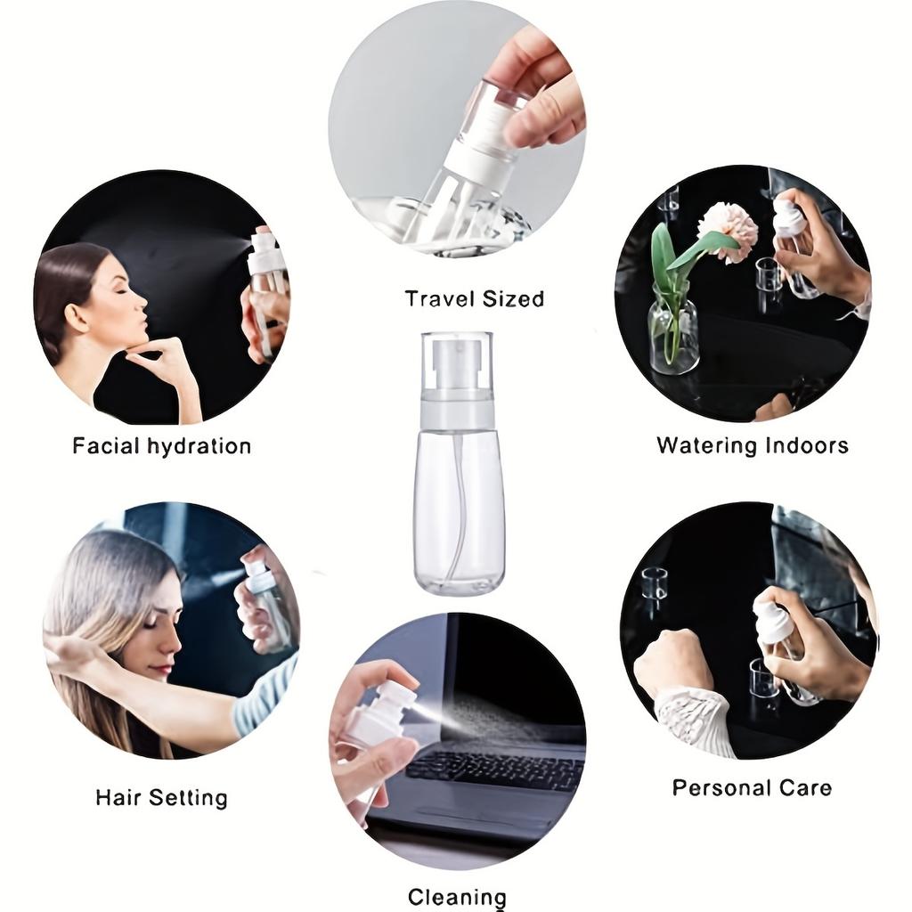 2/4pcs Portable Clear Spray Bottles Travel Refillable Container for Perfume Cosmetic Dispenser Home Salon Beauty Essential Tool