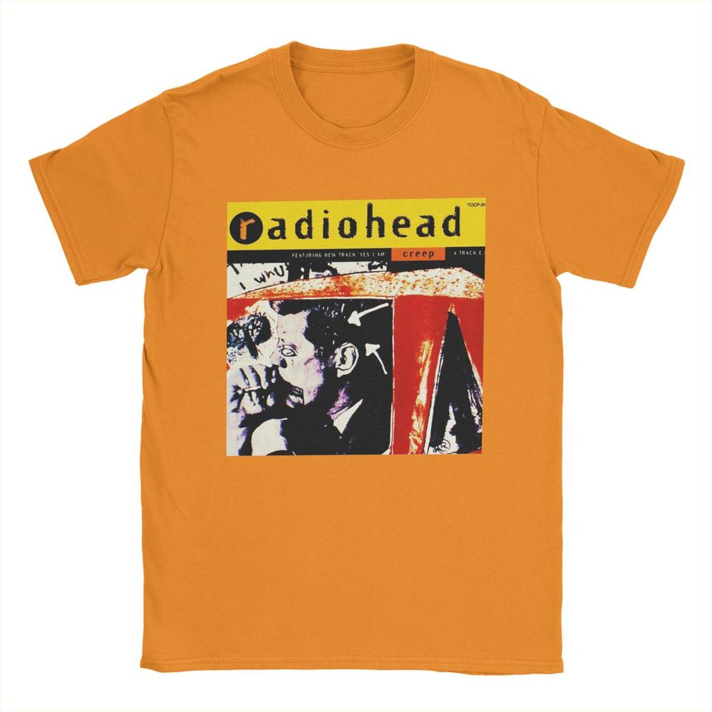 Radiohead T Shirts Men Cotton Novelty T-Shirts Crewneck Tee Shirt Short Sleeve Clothing Plus Size
