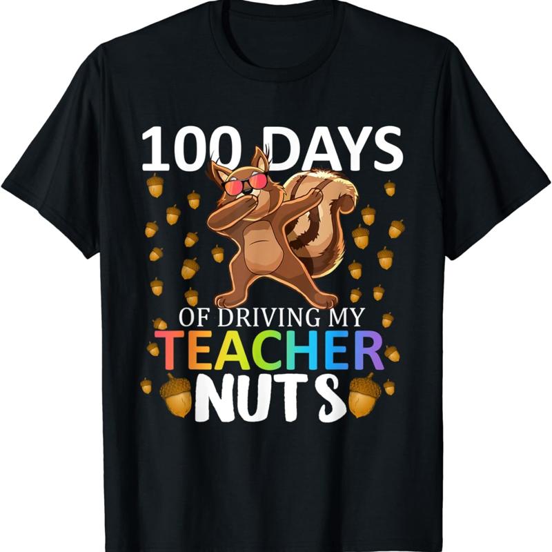 

100 Days Of Driving My Teacher Nuts 100th Day School T Shirt S разноцветный