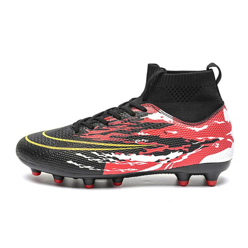 New Koufei men's and women's hosiery football shoes broken nails football shoes high-top student training shoes long nails