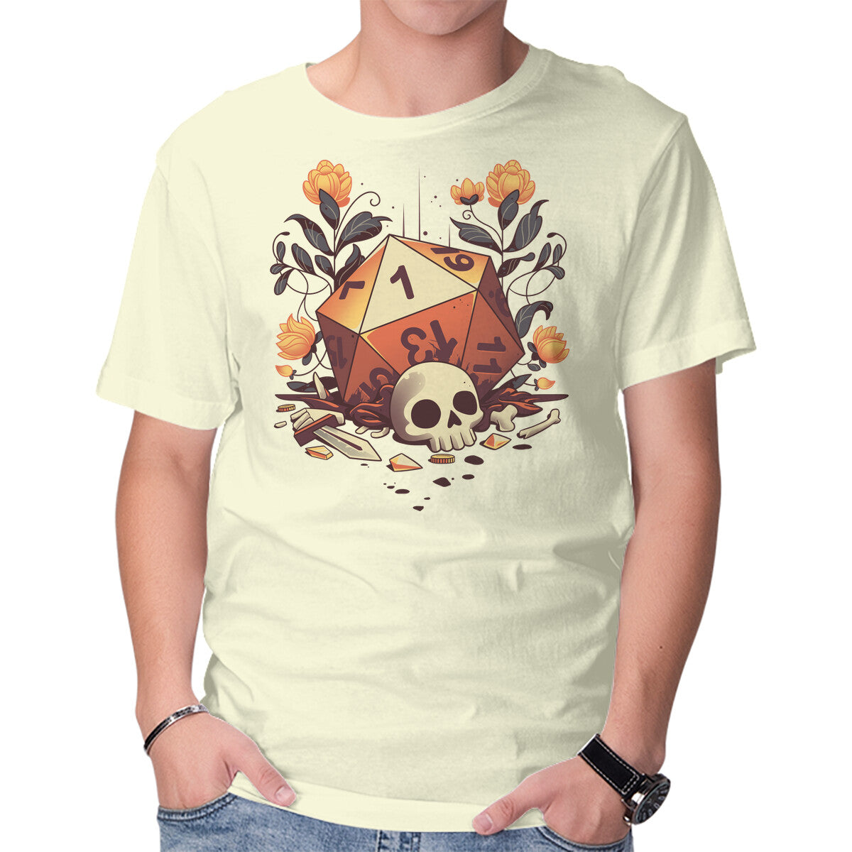 Unisex Crew Neck T-Shirt Fatal Roll Graphic Short Sleeve Casual Tee XXL