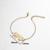 2024 European Retro Gothic Angel 'Babygirl' Love Letter Bracelet for Couples