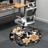 1pc Floral Ornament Office Round Area Rug, Indoor Mat Suitable For Office, Under Office Chairs Bedroom Living Room Home Decor, Room Deco