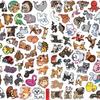 100 Cute Cartoon Animal Graffiti Stickers - Waterproof, DIY for Suitcases & Phone Cases