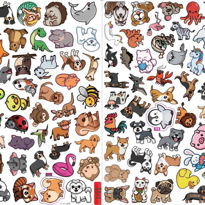 100 Cute Cartoon Animal Graffiti Stickers - Waterproof, DIY for Suitcases & Phone Cases