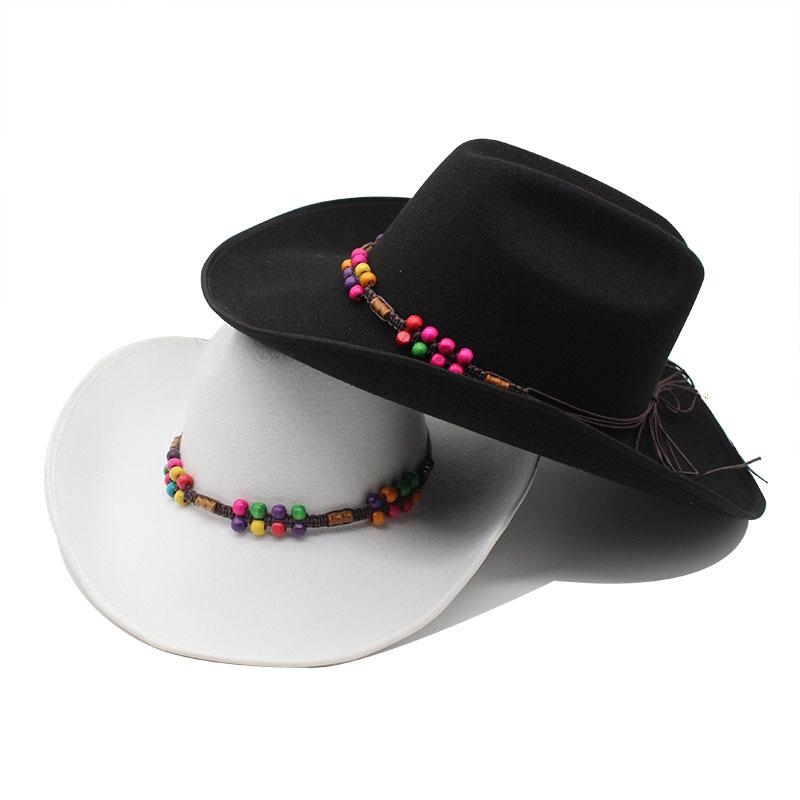 Solid Edge Top Hat Wool Hat Panama Jazz Felt Hat Men'S And Women'S Curled Wool Top Hat