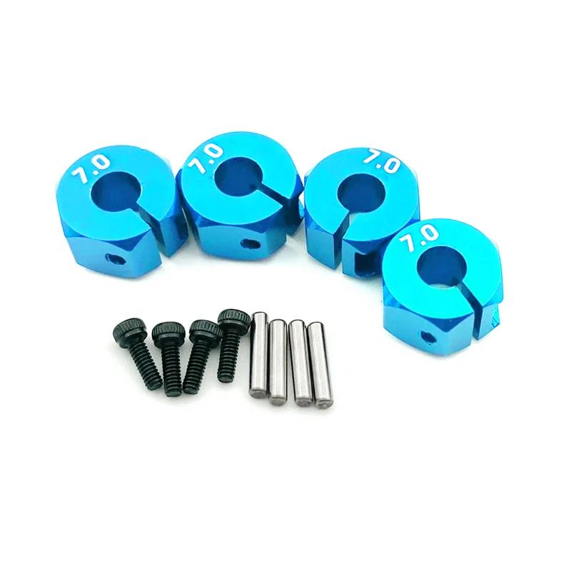 4 Pcs Aluminum 5/6/7mm Thickness Wheel Hex 12mm Drive Hubs With Pins Screws For RC Car Crawler Trucks HSP Tamiya Traxxas Slash
