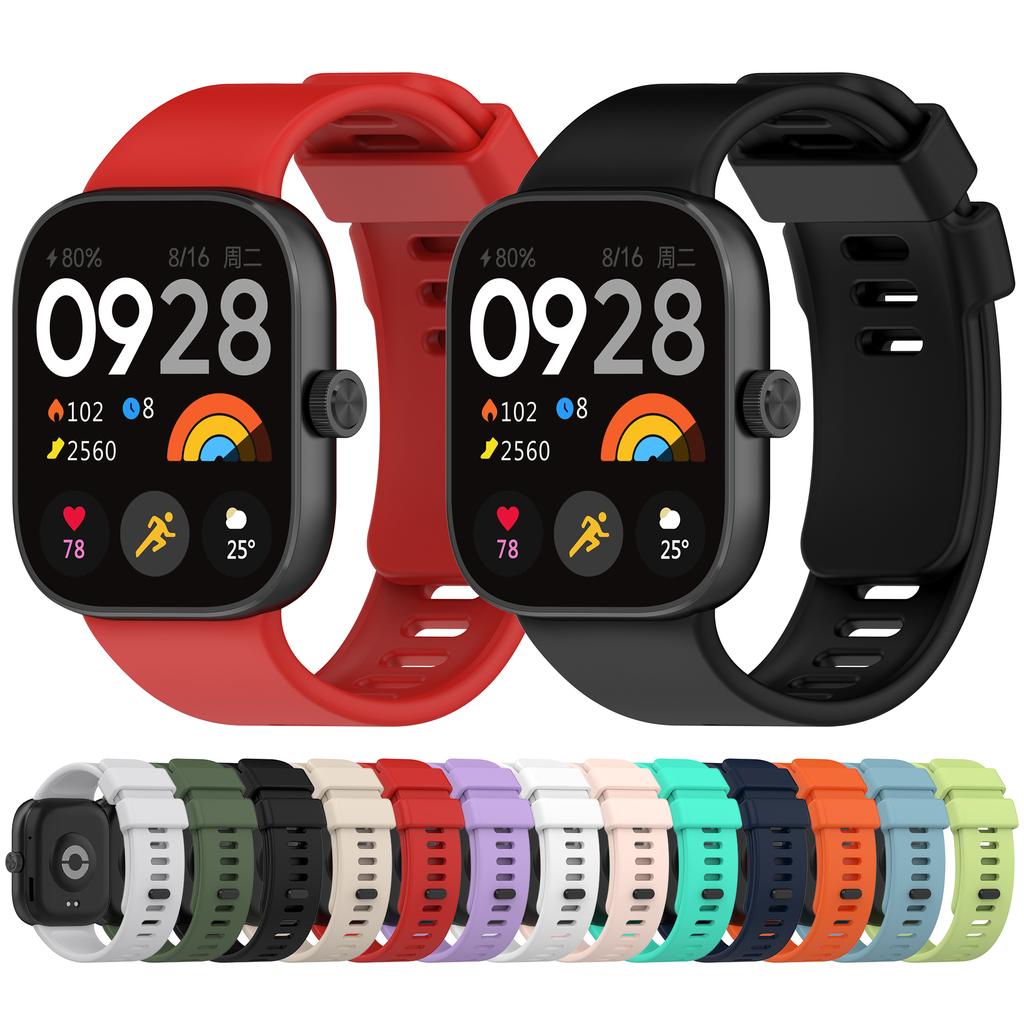 Klasický oficiální silikonový řemínek pro Xiaomi Redmi Watch 4 Náhradní pásek Náramek pro Redmi Watch 4 Měkký TPU řemínek na zápěstí Doplňky