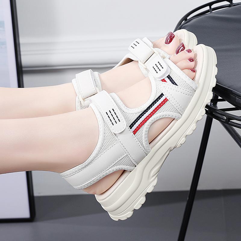 Women Summer Platform Roman Sandals Outdoor Dressy Black Open Toe Casual Girl Sport Sandals Plus Size