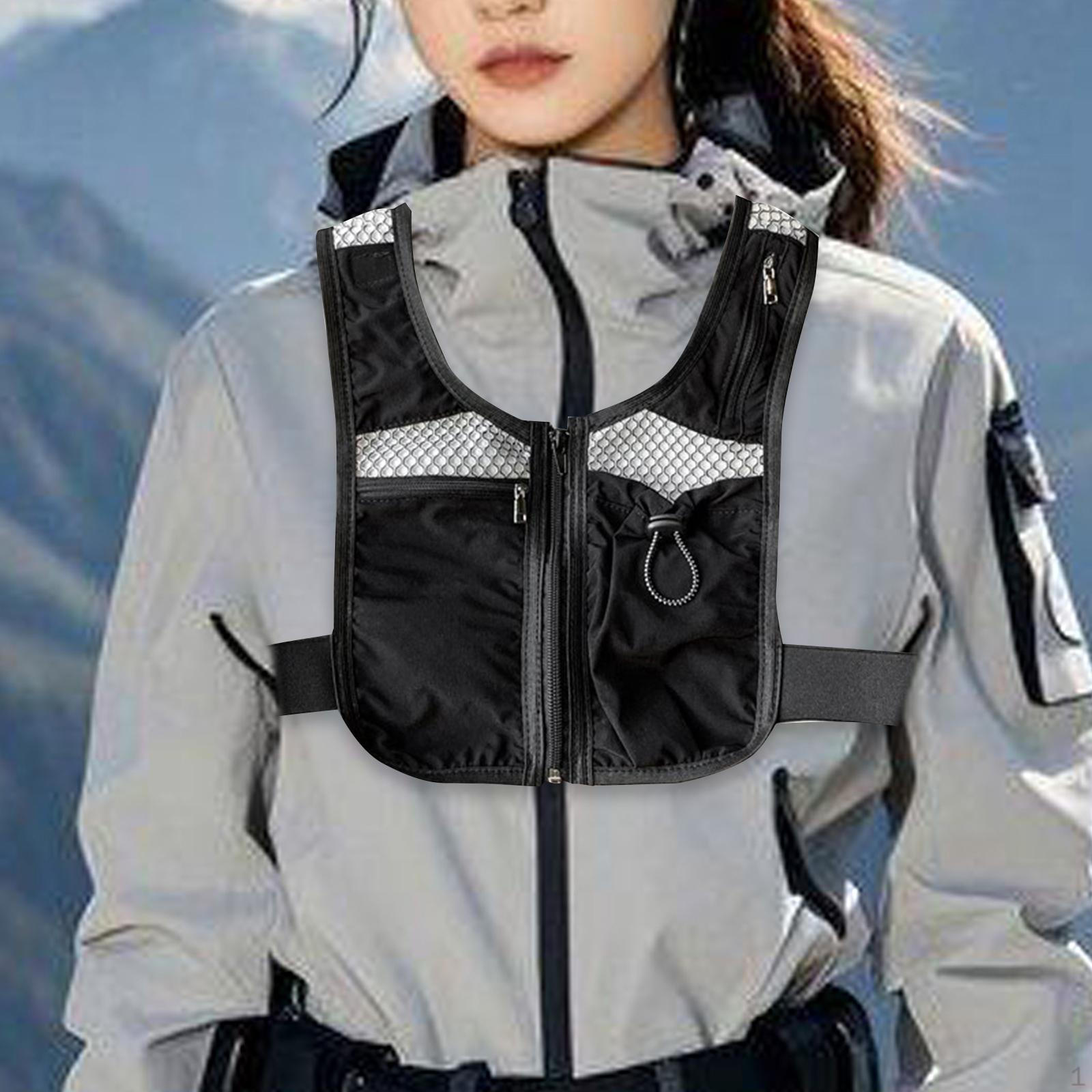 

Нагрудна сумка для мобільного телефону з відділенням для зберігання для бігу та пішого туризму чорний