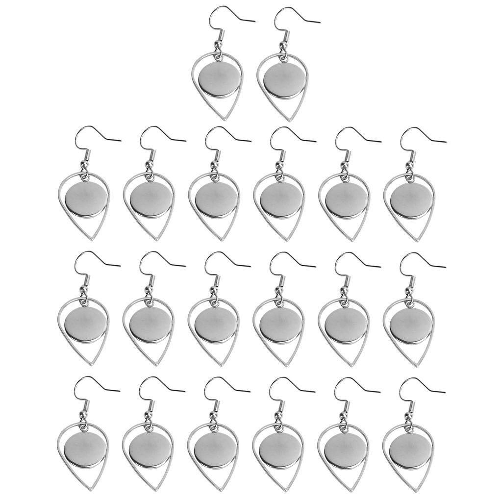 20 ks Náušnicové polotovary Lunety Drátový háček Podložka s přívěskem ve tvaru kapky vody Výroba šperků DIY Řemeslo 12 mm