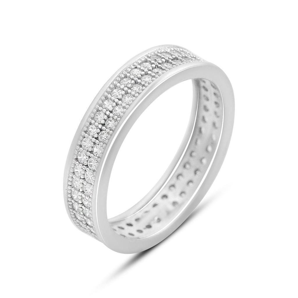 Silver Ring with Cubic Zirconia, Product Weight 3.08 G (2208693)